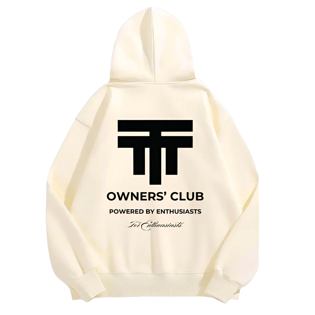 Twenty Two Tuning Owners Club Hoodie Beige - Twenty Two Tuning Clothing