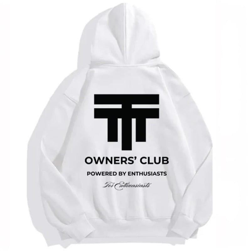 Twenty Two Tuning Owners Club Hoodie White - Twenty Two Tuning Clothing