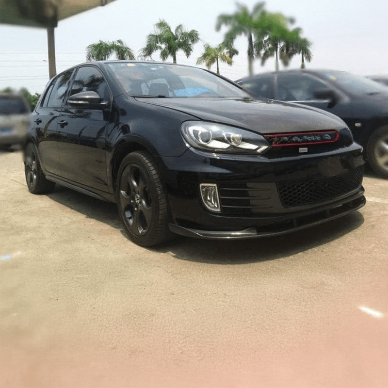 フロントバンパーリップ Compatible With For Golf 6 MK6 For Variant For Wagon 2 VW Golf GTI GTD MK6 2008-2013用カーボンファイバーフロントリップスポイラー