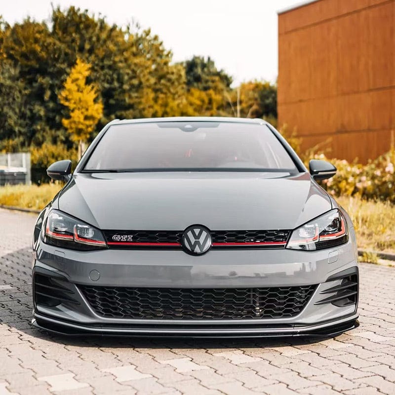 Volkswagen Golf GTI (Mk7.5) TCR Style Gloss Black Front Lip Spoiler - Twenty Two Tuning Side Skirts