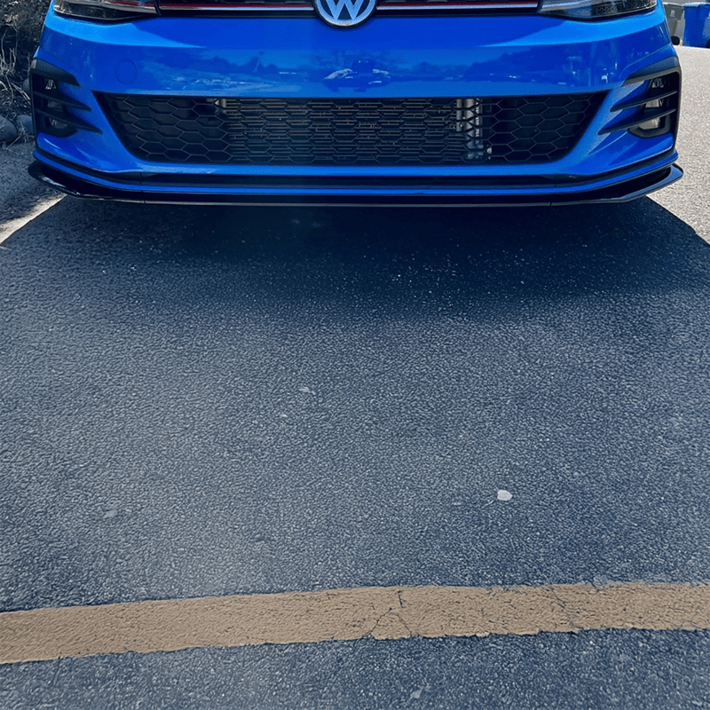 Volkswagen Golf GTI (Mk7.5) TCR Style Gloss Black Front Lip Spoiler - Twenty Two Tuning Side Skirts
