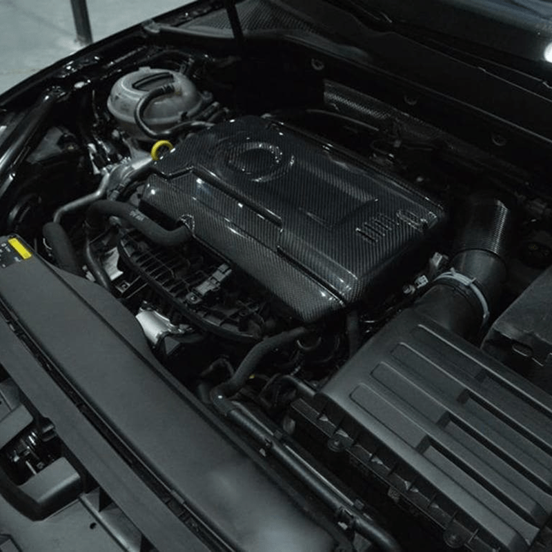 VW/Skoda/Seat (CJX0/CJXB/CJXC) OEM+ Carbon Fiber Engine Cover - Twenty Two Tuning Engine Bay