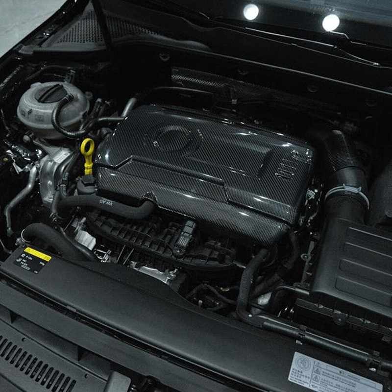 VW/Skoda/Seat (CJX0/CJXB/CJXC) OEM+ Carbon Fiber Engine Cover - Twenty Two Tuning Engine Bay