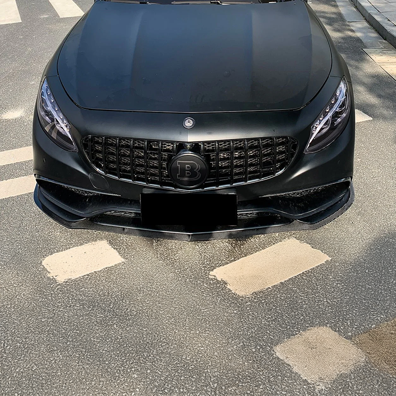 Bandeau inférieur de pare-chocs avant en fibre de carbone OEM+ compatible avec Mercedes S63 (C217/A217)