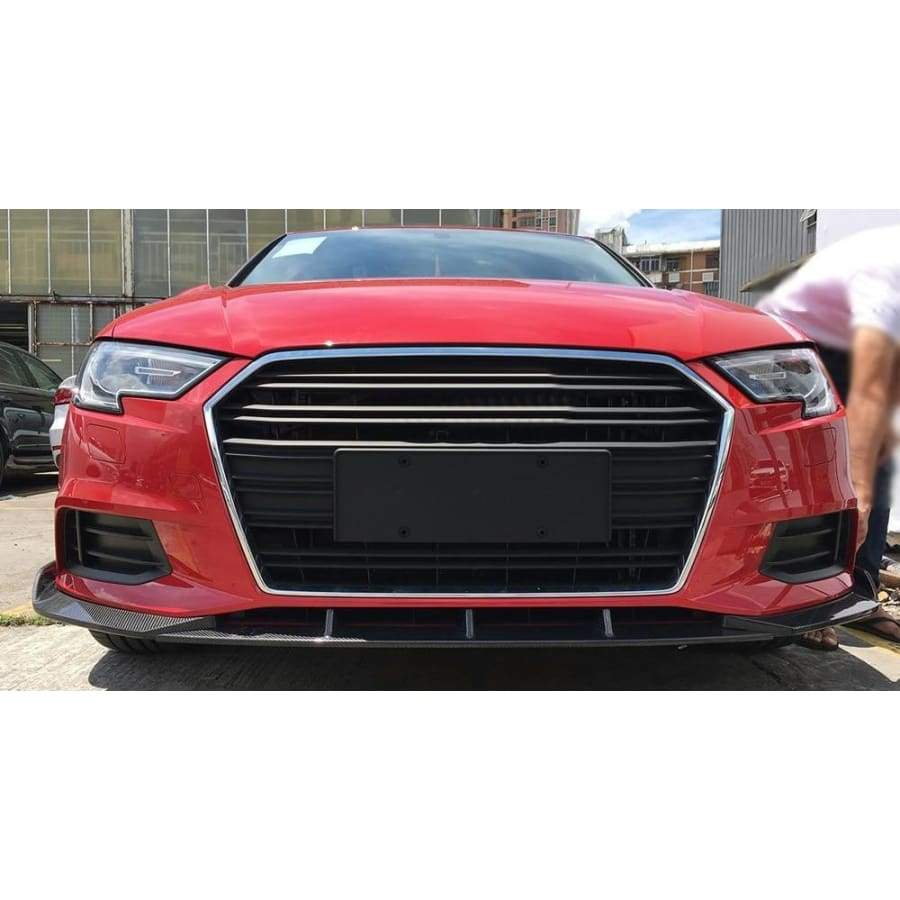 Audi A3 (8V) Saloon Facelift Carbon Fibre Front Lip Spoiler - Twenty Two Tuning Front Lip