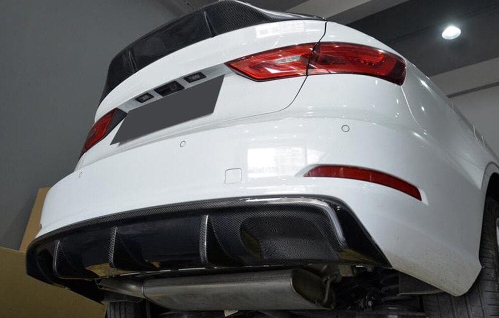 Audi A3 (8V) Saloon Pre-Facelift OEM Style Carbon Fibre Rear Diffuser - Twenty Two Tuning Rear Diffuser