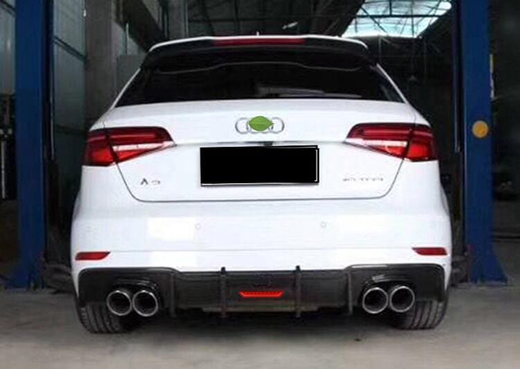 Audi A3/S3 (8V) Hatchback Facelift Karbel Style Carbon Fibre Rear Diffuser - Twenty Two Tuning Rear Diffuser
