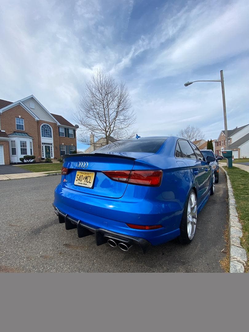 Audi A3/S3 (8V) Saloon Facelift Karbel Style Carbon Fibre Rear Diffuser - Twenty Two Tuning Rear Diffuser