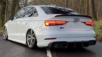 Audi A3/S3 (8V) Saloon Facelift Karbel Style Carbon Fibre Rear Diffuser - Twenty Two Tuning Rear Diffuser