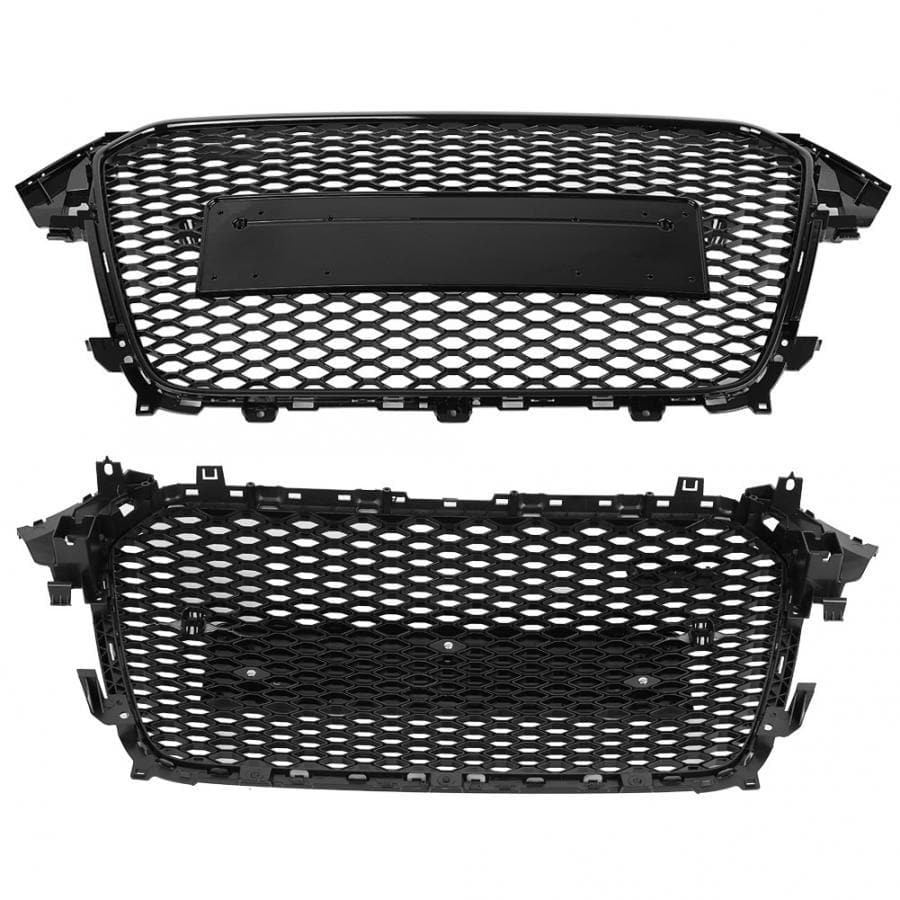 Audi A4/S4 (B8.5) RS4 Style Gloss Black Honeycomb Front Grille - Twenty Two Tuning Front Grille