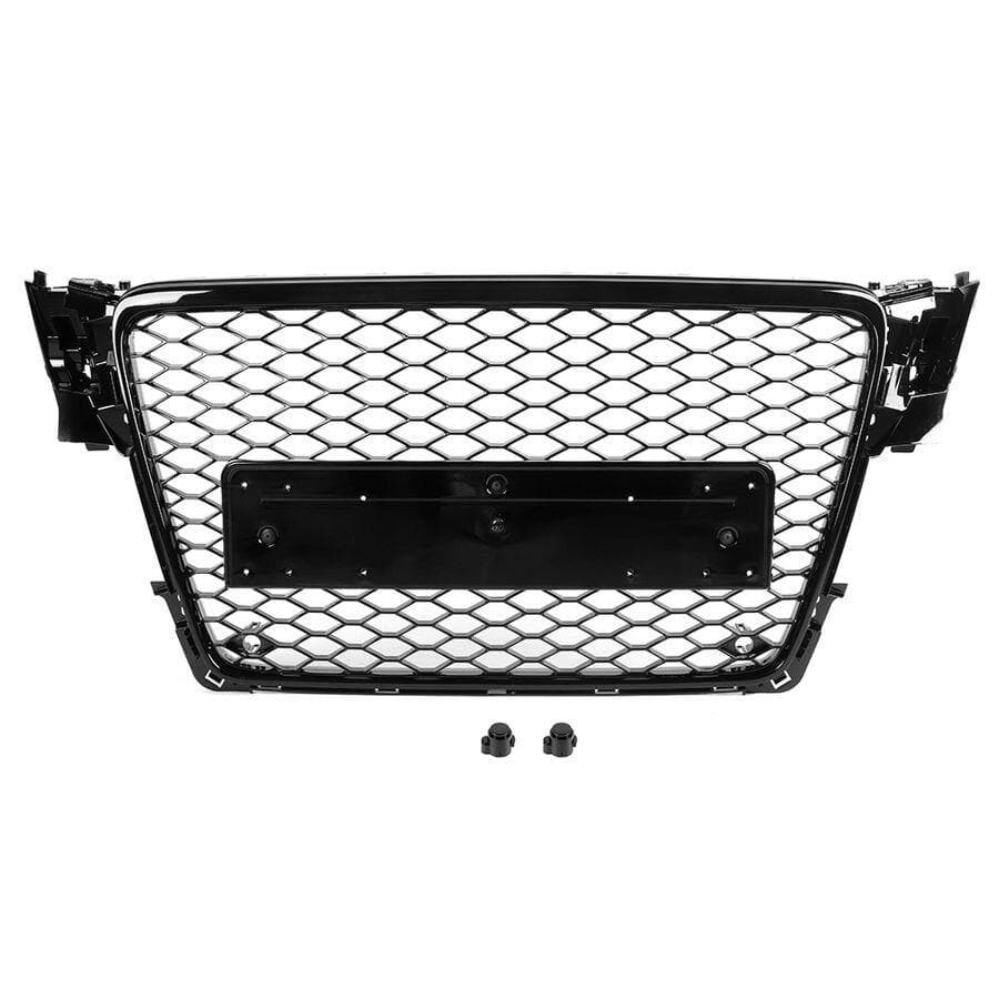 Audi A4/S4 (B8) RS4 Style Gloss Black Honeycomb Front Grille - Twenty Two Tuning Front Grille