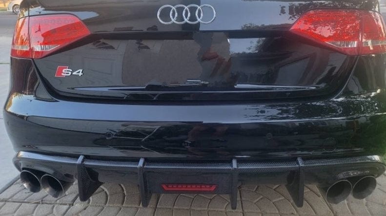 Audi A4/S4 (B8) S Line Karbel Style Carbon Fibre Rear Bumper Diffuser - Twenty Two Tuning Rear Diffuser