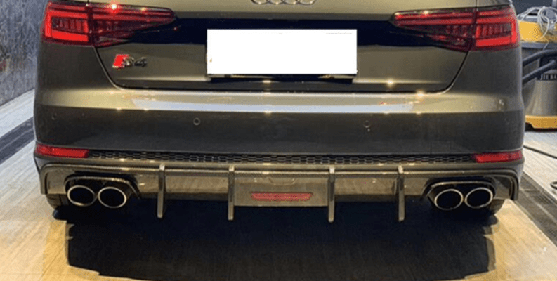 Audi A4/S4 (B9) S Line Karbel Style Carbon Fibre Rear Diffuser with 3rd Brake Light - Twenty Two Tuning Rear Diffuser