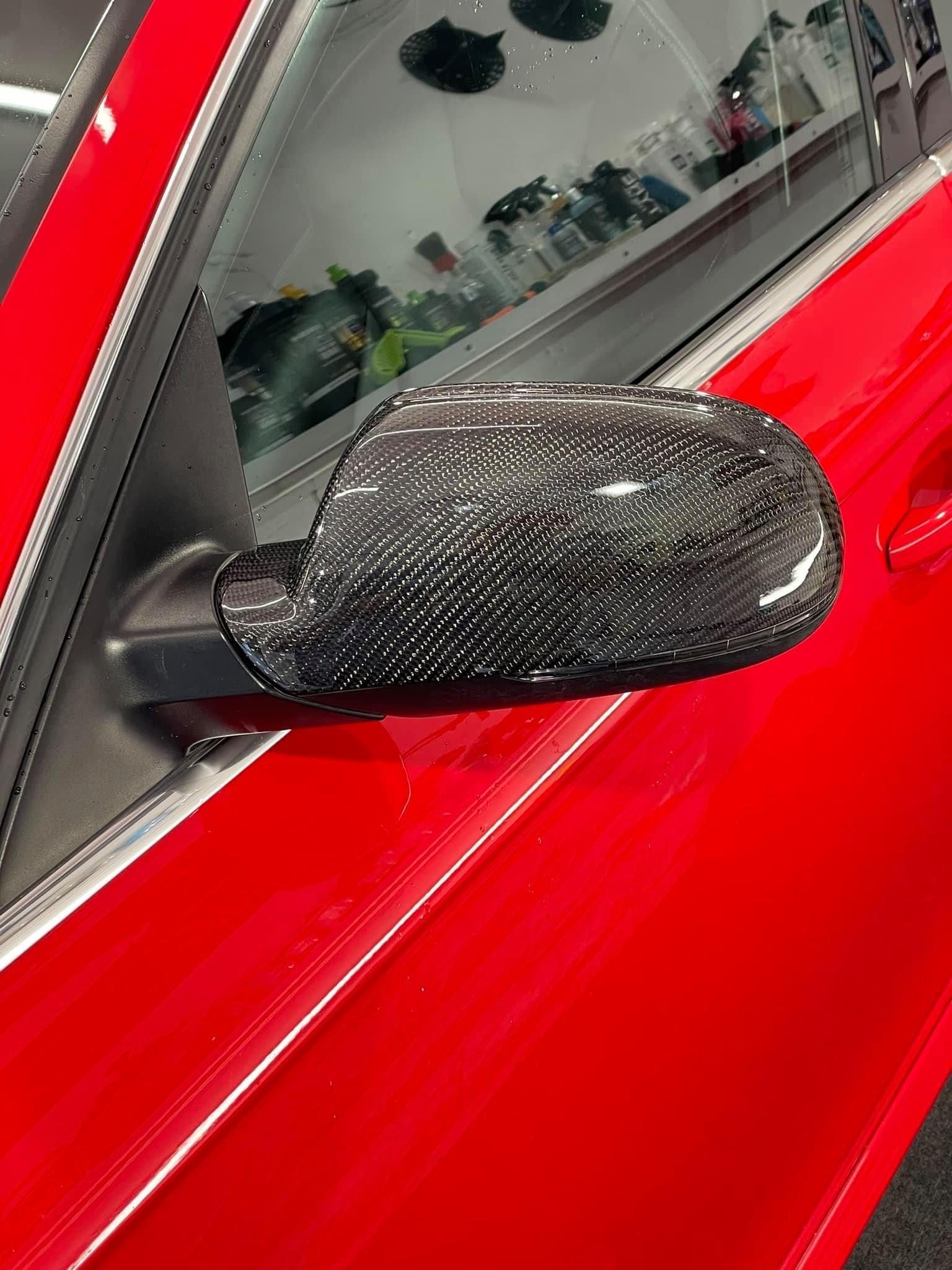 Audi A4／S4／RS4（B8／B8.5）対応 交換用カーボンファイバーミラーカバー