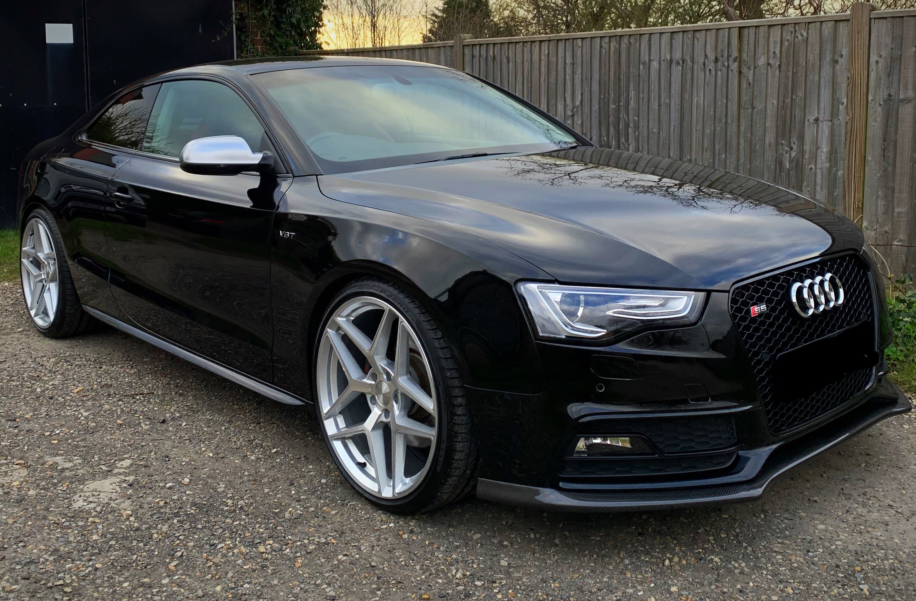 Audi A5/S5 (B8.5) S Line OEM Style Carbon Fibre Front Bumper Lip Spoiler - Twenty Two Tuning Front Lip