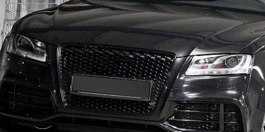 Audi A5/S5 (B8) Pre-facelift RS5 Style Gloss Black Honeycomb Front Grille - Twenty Two Tuning Front Grille