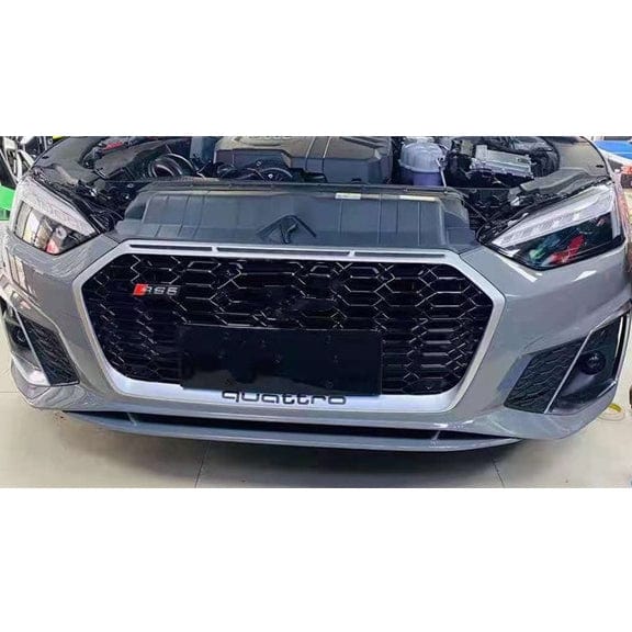 Audi A5/S5 (B9.5) RS5 Style Silver/Black Honeycomb Front Grille - Twenty Two Tuning Front Grille