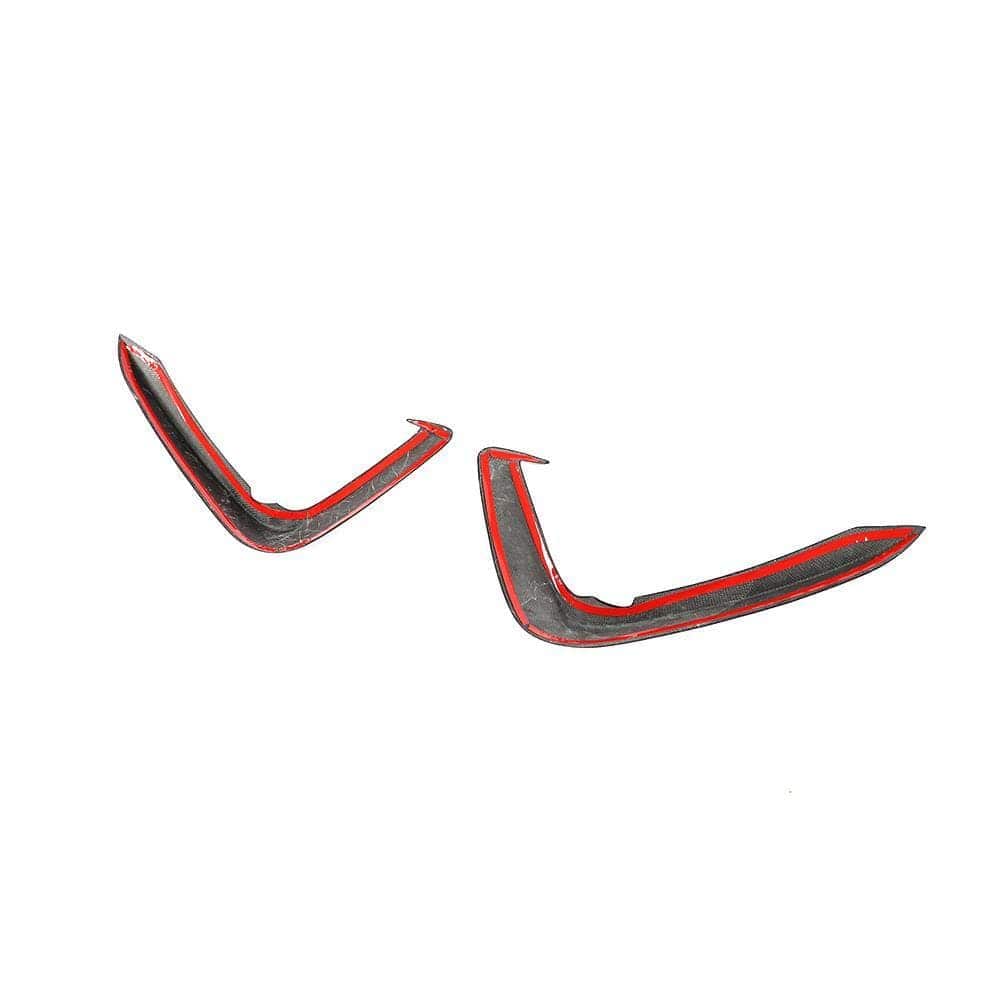 Audi A5/S5 (B9) S Line Saloon Carbon Fibre Front Fog Light Surrounds - Twenty Two Tuning Front Canards/Bumper Inserts
