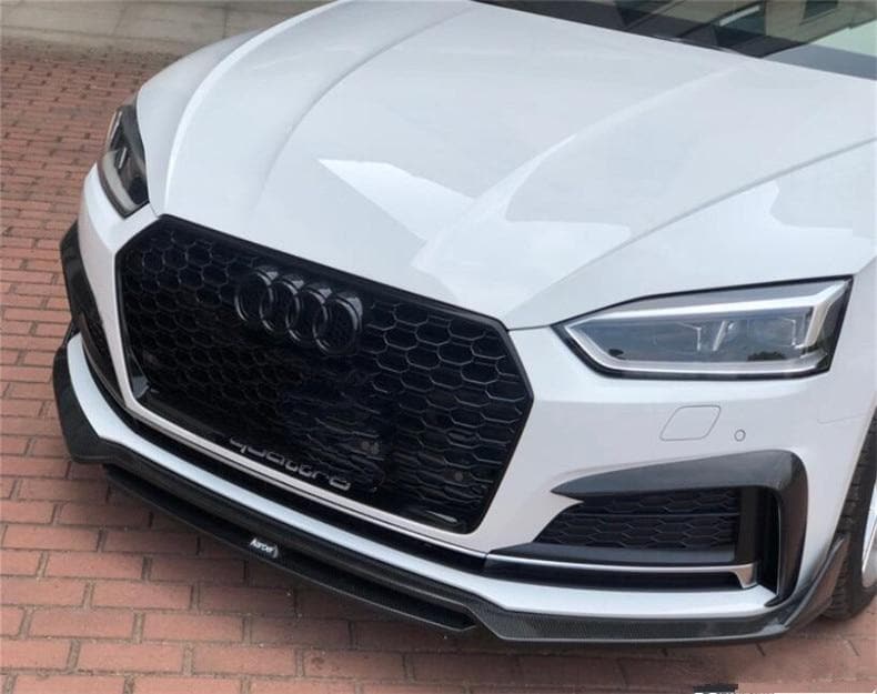 Audi A5/S5 (B9) S Line Saloon Carbon Fibre Front Fog Light Surrounds - Twenty Two Tuning Front Canards/Bumper Inserts