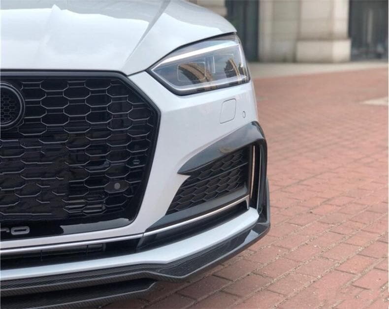 Audi A5/S5 (B9) S Line Saloon Carbon Fibre Front Fog Light Surrounds - Twenty Two Tuning Front Canards/Bumper Inserts