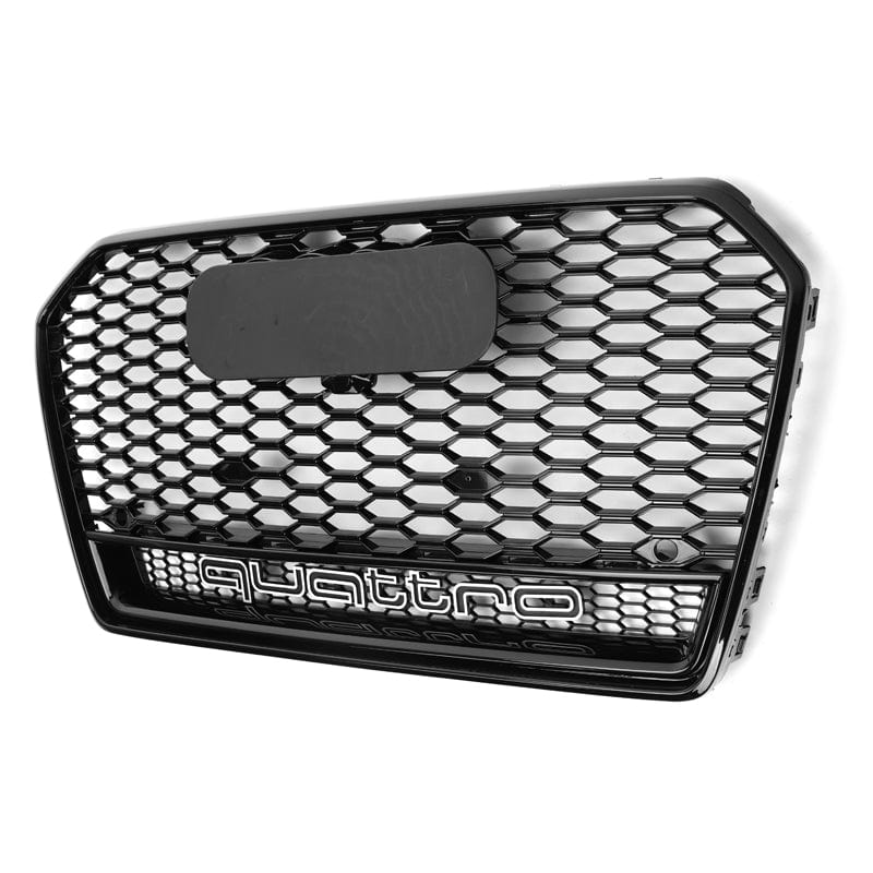 Audi A6/S6 (C7.5) RS6 Style Gloss Black Honeycomb Front Grille - Twenty Two Tuning Front Grille