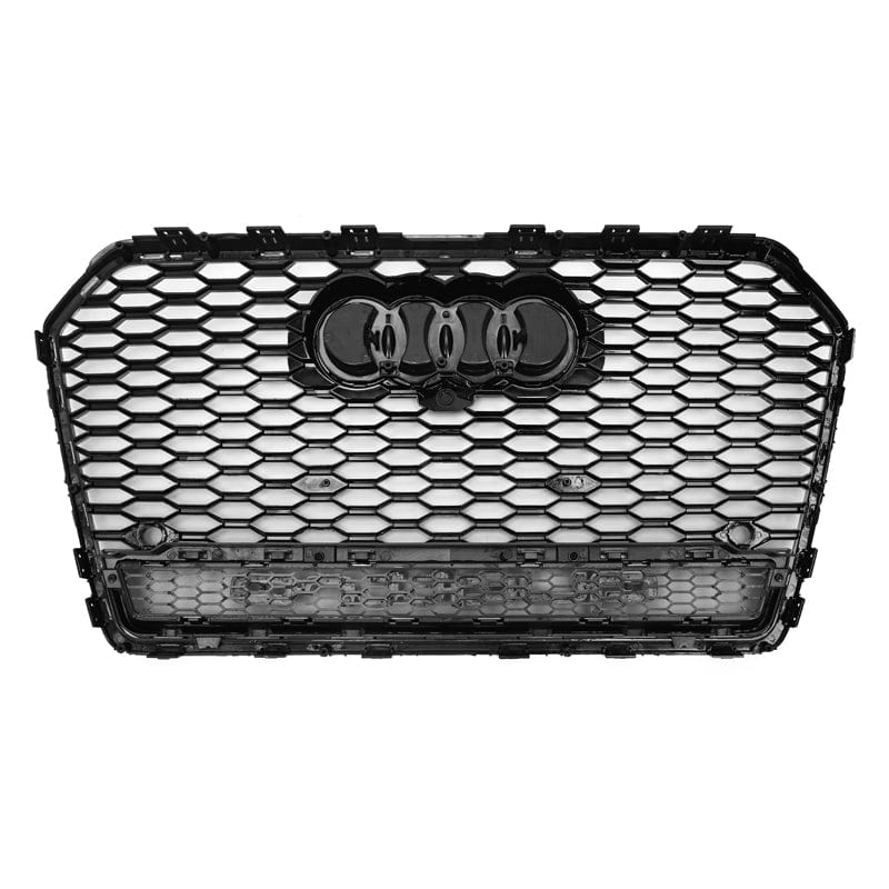 Audi A6/S6 (C7.5) RS6 Style Gloss Black Honeycomb Front Grille - Twenty Two Tuning Front Grille