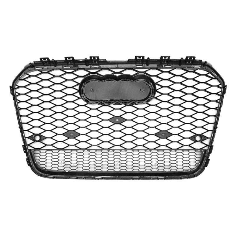 Audi A6/S6 (C7) RS6 Style Gloss Black Honeycomb Front Grille - Twenty Two Tuning Front Grille