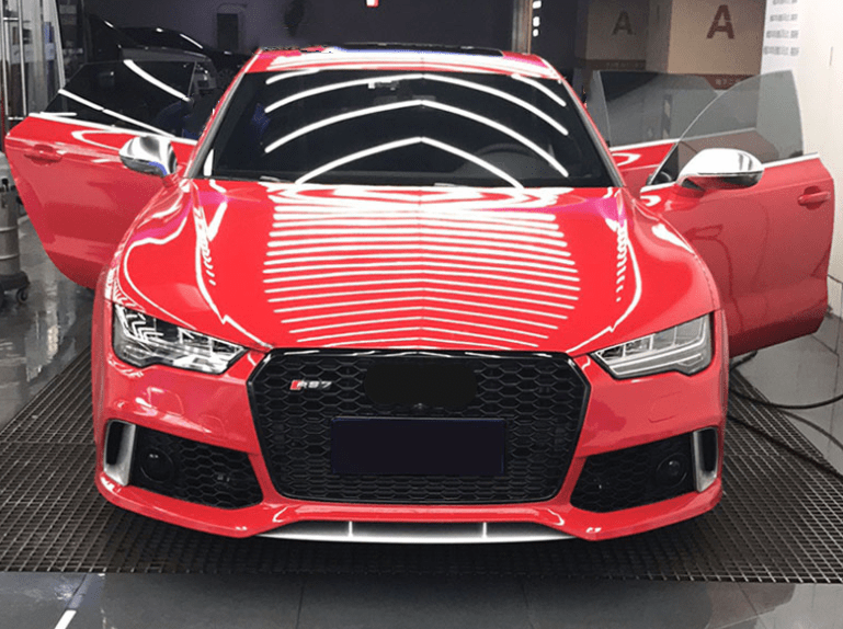 Audi A7 S7 C7.5 2016-2018用 グロスブラックハニカムフロントグリル