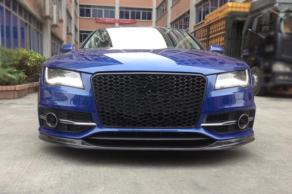 Audi A7/S7 (C7) S Line V Style Carbon Fibre Front Lip Spoiler - Twenty Two Tuning Front Lip