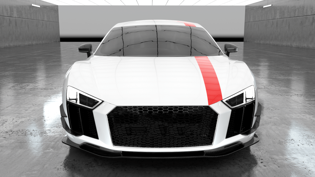 Audi R8 V10 (4S) OEM+ Performance Style Carbon Fibre Front Lip Spoiler - Twenty Two Tuning Front Lip
