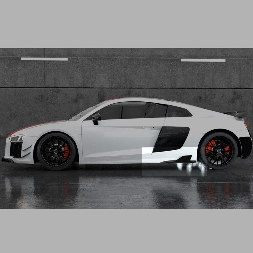 Audi R8 V10 (4S) OEM+ Performance Style Rear Carbon Fibre Side Skirts - Twenty Two Tuning Side Skirts