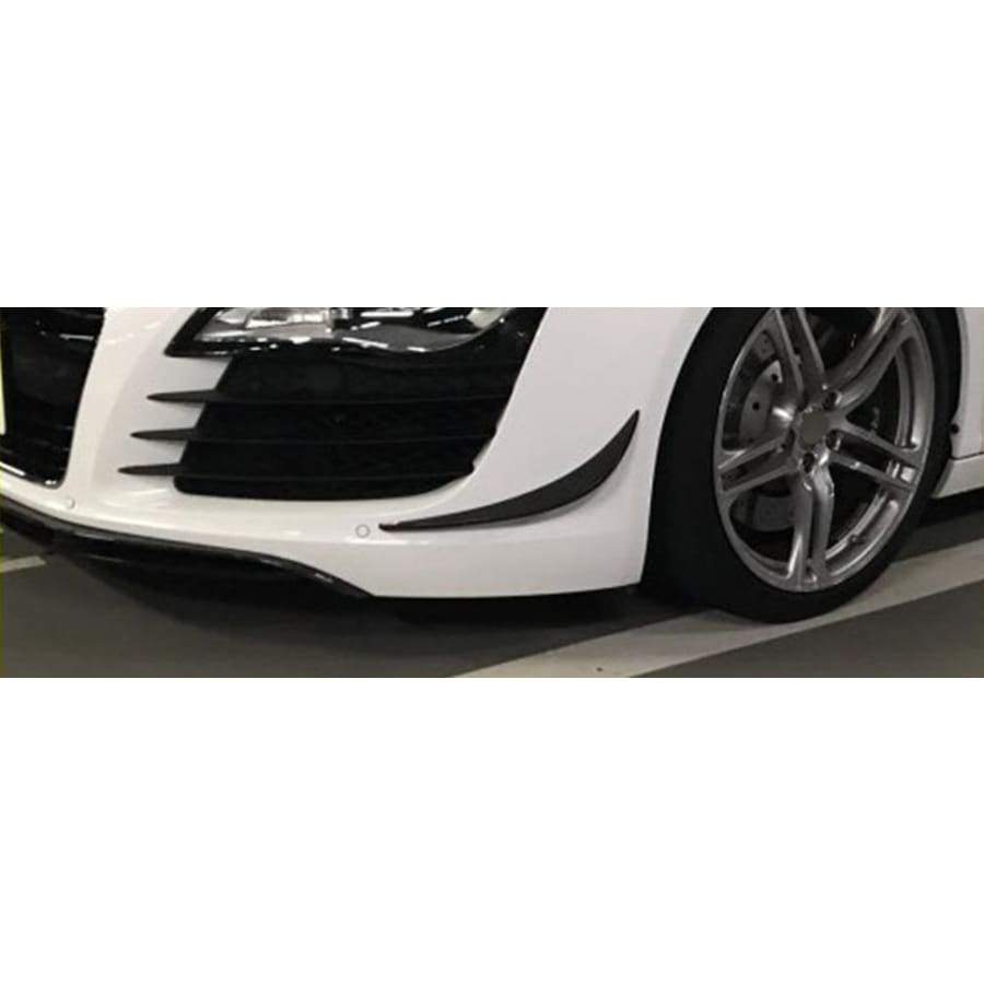 Audi R8 V8/V10 (Type 42) Carbon Fibre Front Bumper Canards - Twenty Two Tuning Front Canards/Bumper Inserts