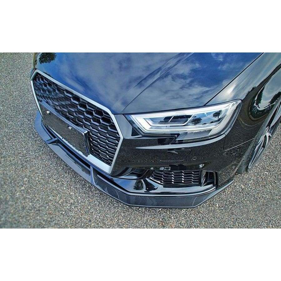 Audi RS3 (8V) Saloon Facelift Carbon Fibre Front Bumper Lip Spoiler - Twenty Two Tuning Front Lip