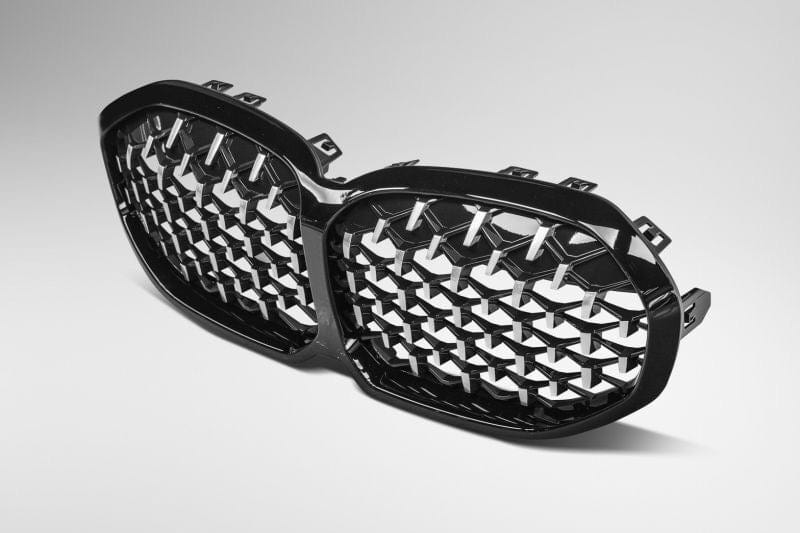BMW 1 Series (F40) Diamond Silver/Black Front Grille - Twenty Two Tuning Front Grille