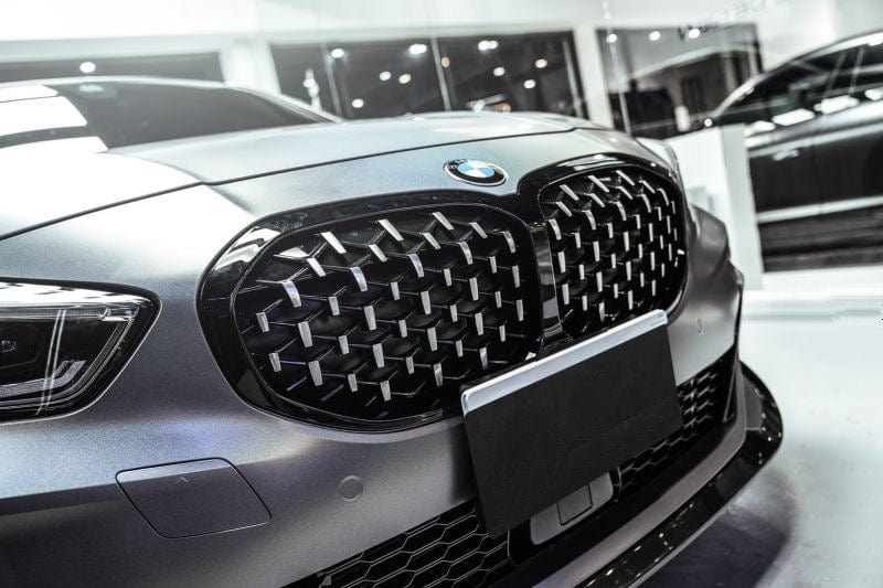 BMW 1 Series (F40) Diamond Silver/Black Front Grille - Twenty Two Tuning Front Grille