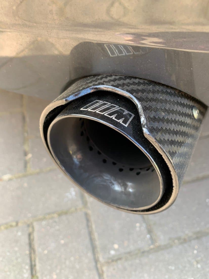 BMW 2 Series (F22/F23) M235I/M240I Black M Performance Style Carbon Fibre Exhaust Tips - Twenty Two Tuning Exhaust Tips