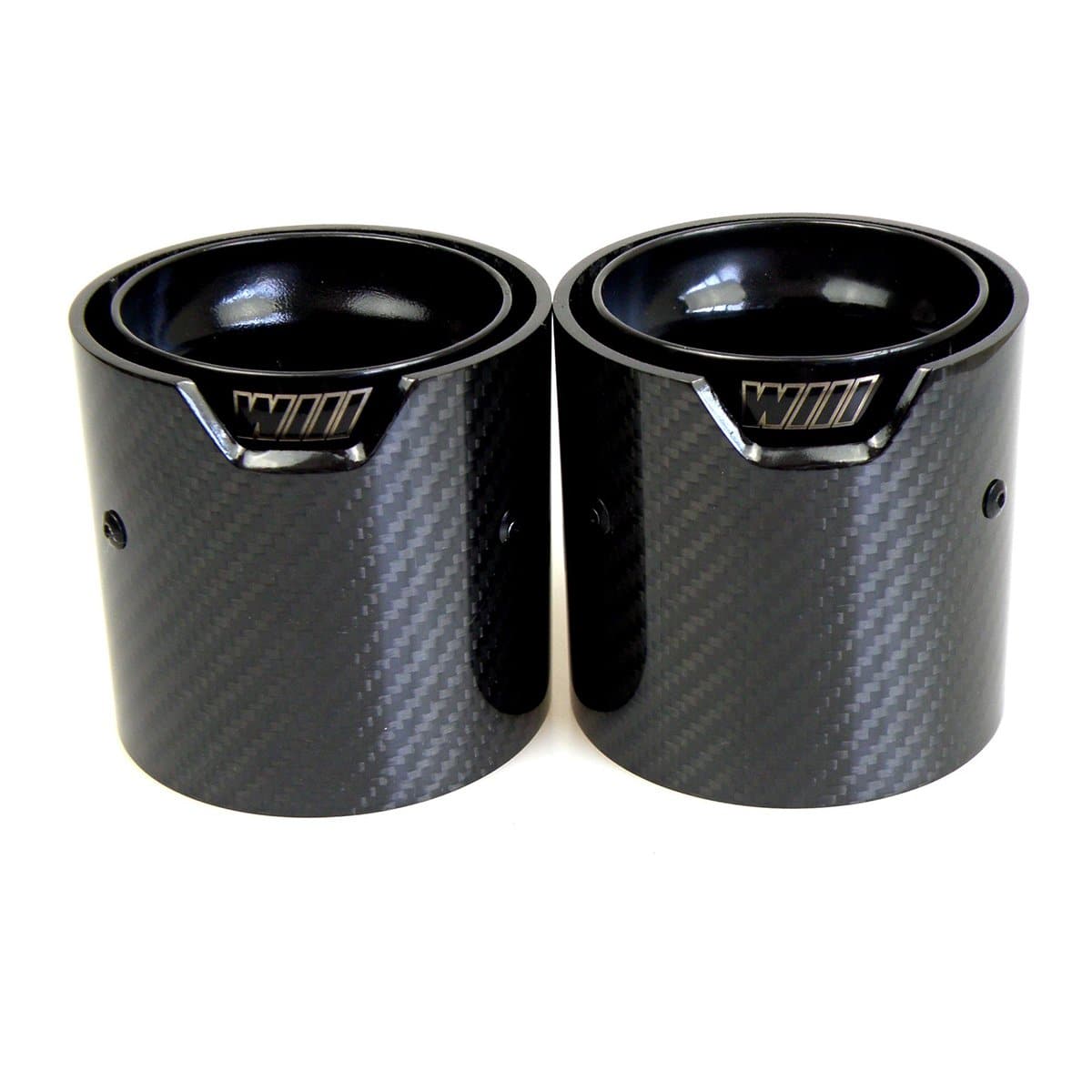 BMW 2 Series (F22/F23) M235I/M240I Black M Performance Style Carbon Fibre Exhaust Tips - Twenty Two Tuning Exhaust Tips