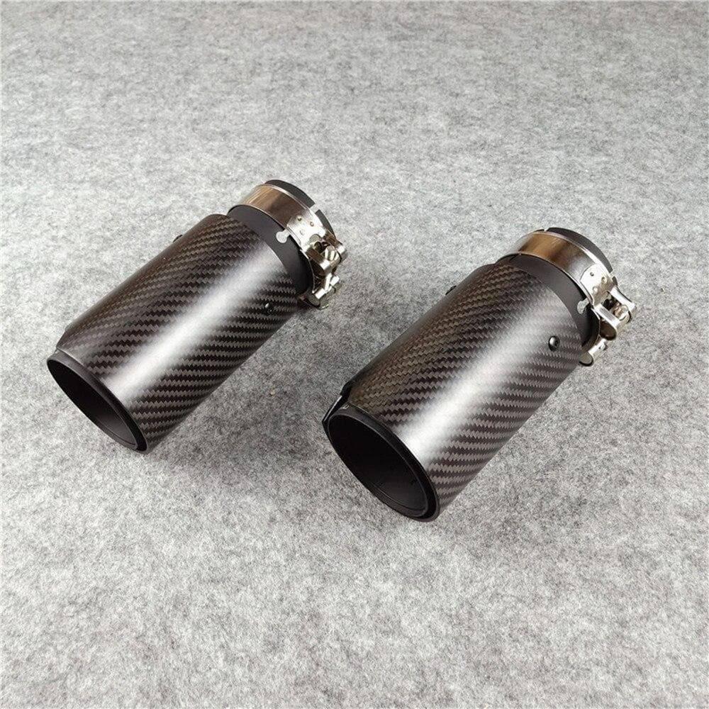 BMW 3 Series (E90/E91/E92/E93) 335I/335D Black M Performance Style Carbon Fibre Exhaust Tips - Twenty Two Tuning Exhaust Tips