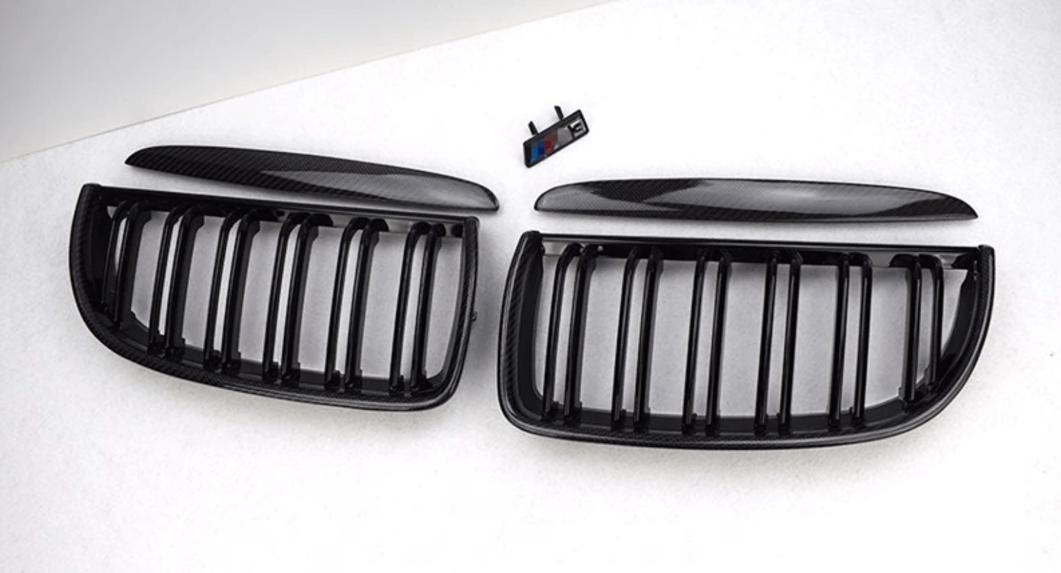 BMW 3 Series (E90/E91) Pre-LCI Carbon Fibre Grille Replacements - Twenty Two Tuning Front Grille