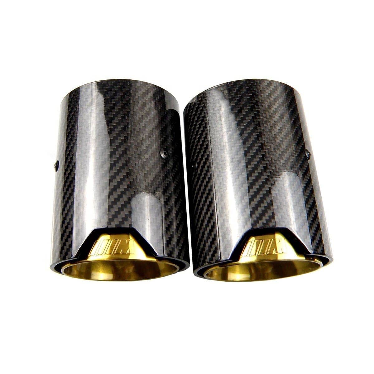 BMW 3 Series (F30/F31/F34) 335I/340I Gold M Performance Style Carbon Fibre Exhaust Tips - Twenty Two Tuning Exhaust Tips