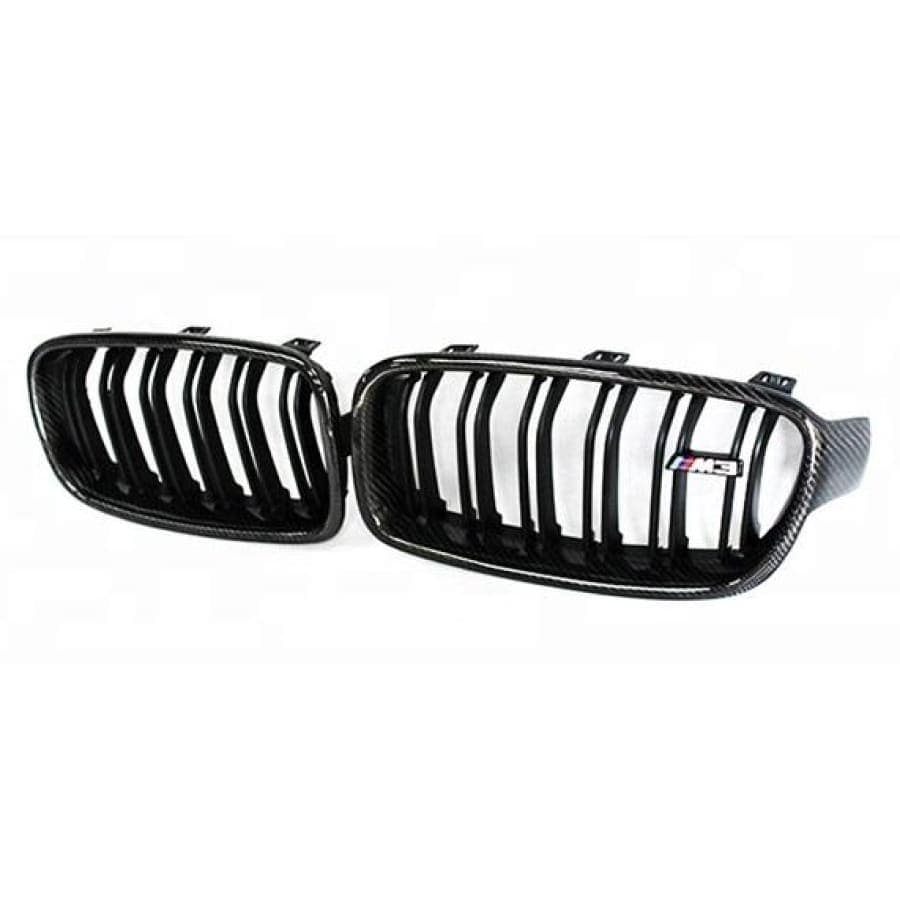 BMW 3 Series (F30/F31) M Style Carbon Fibre Front Grilles - Twenty Two Tuning Front Grille