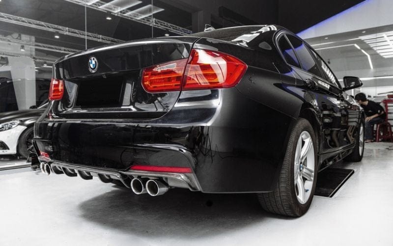 BMW 3 Series (F30/F31) M Tech Carbon Fibre Rear Diffuser (Quad Pipe) - Twenty Two Tuning Rear Diffuser