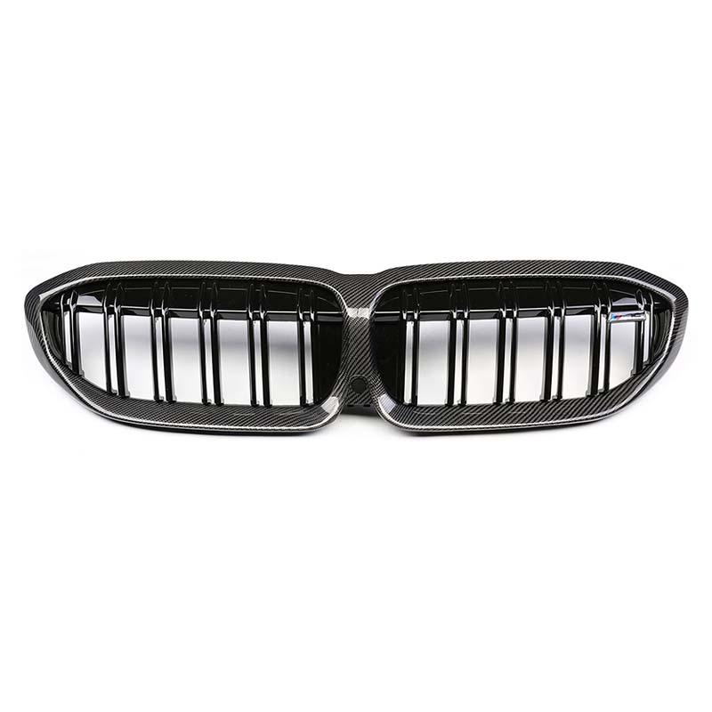 TTT - Dual Slat Style Carbon Fiber Front Grille - Compatible with BMW