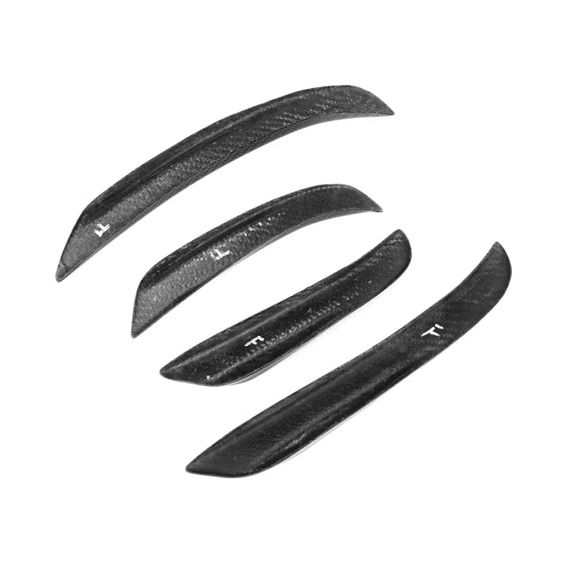 BMW 3 Series (G20/G21) TK Style Carbon Fibre Front Bumper Canards - Twenty Two Tuning Front Canards/Bumper Inserts