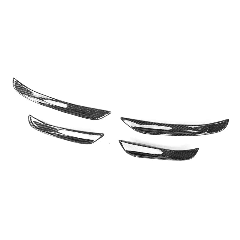BMW 3 Series (G20/G21) TK Style Carbon Fibre Front Bumper Canards - Twenty Two Tuning Front Canards/Bumper Inserts