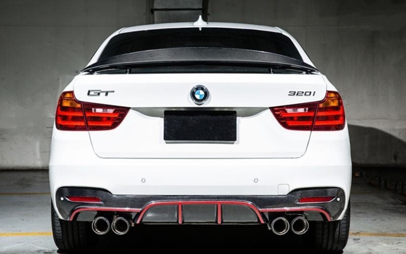 BMW 3 Series GT (F34) Quad Pipe M Performance Style Carbon Fibre Rear Diffuser - Twenty Two Tuning Rear Diffuser