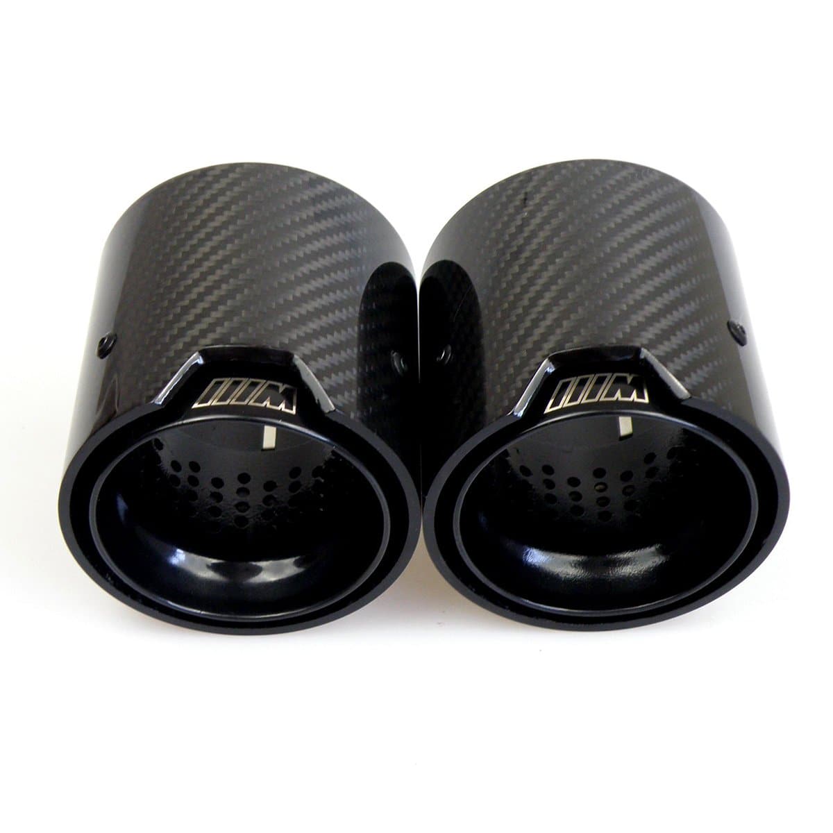 BMW 4 Series (F32/F33/F36) 435I/440I Black M Performance Style Carbon Fibre Exhaust Tips - Twenty Two Tuning Exhaust Tips