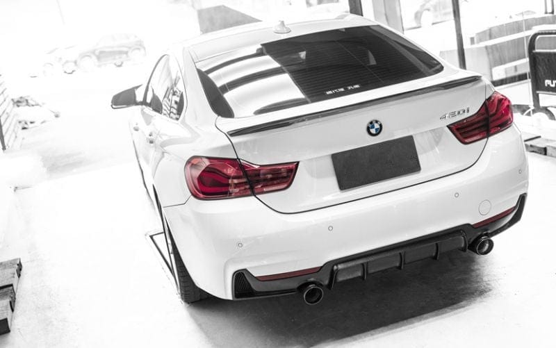 BMW 4 Series (F32/F33/F36) 435I/440I M Performance Style Carbon Fibre Rear Diffuser - Twenty Two Tuning Rear Diffuser