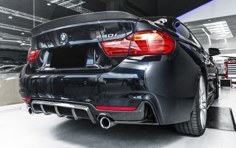 BMW 4 Series (F32/F33/F36) 435I/440I M Performance Style Carbon Fibre Rear Diffuser - Twenty Two Tuning Rear Diffuser