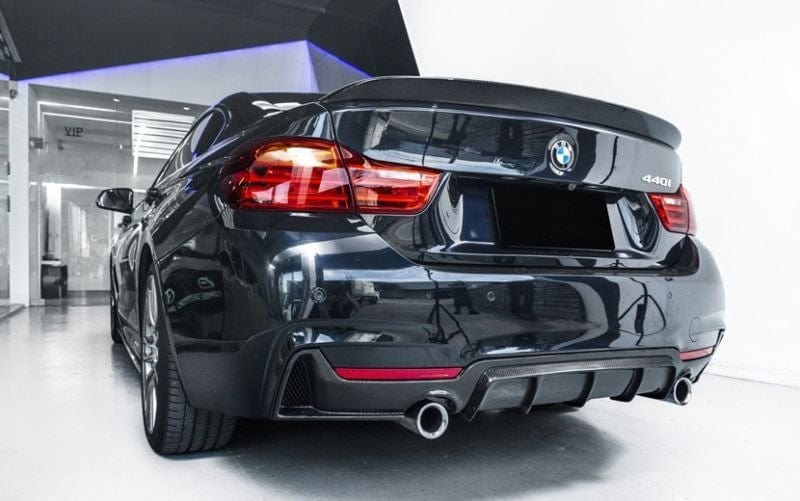 BMW 4 Series (F32/F33/F36) 435I/440I M Performance Style Carbon Fibre Rear Diffuser - Twenty Two Tuning Rear Diffuser